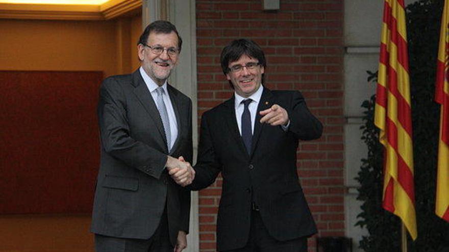 Rajoy i Puigdemont a La Moncloa.