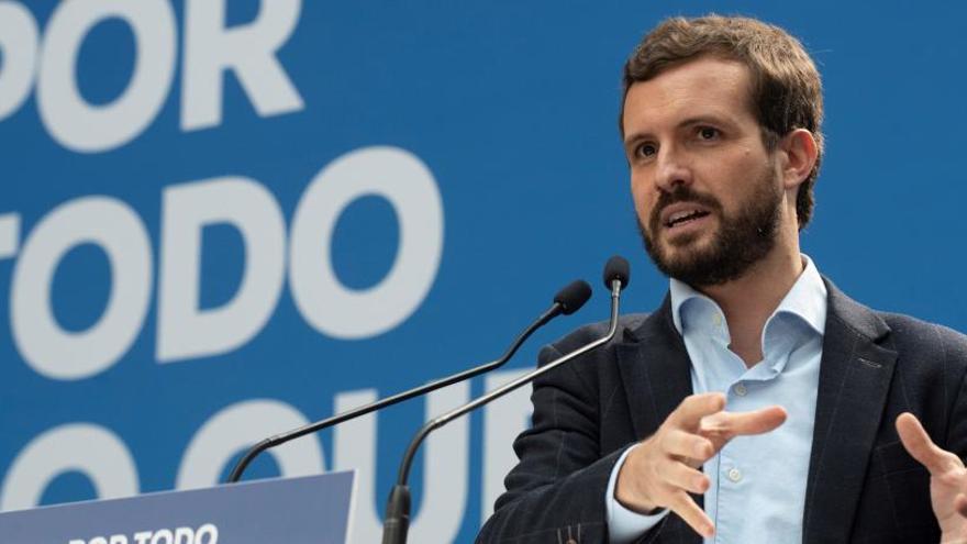 Pablo Casado, en el mitin de Euskadi.