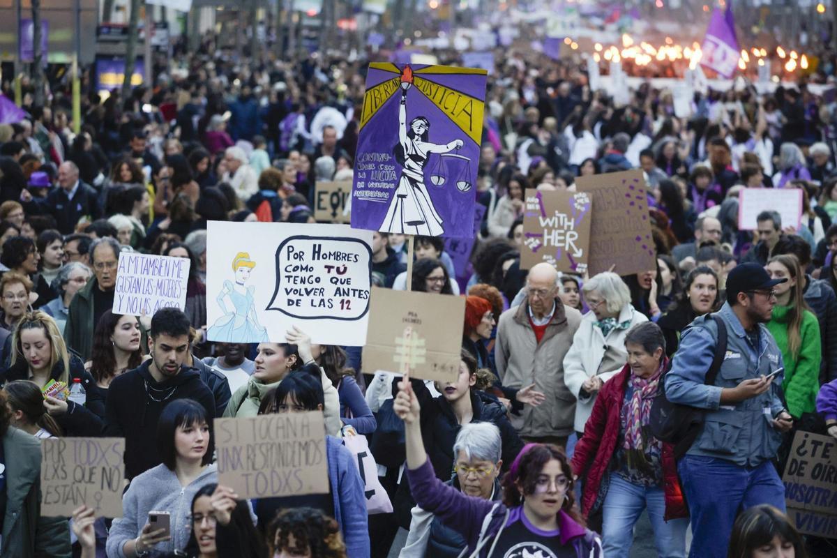 Manifestación del 8-M en Barcelona