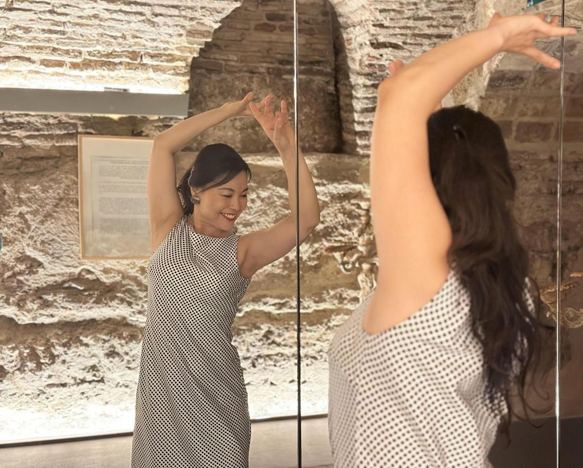 La Yunko en el Museo del Baile Flamenco en Sevilla.