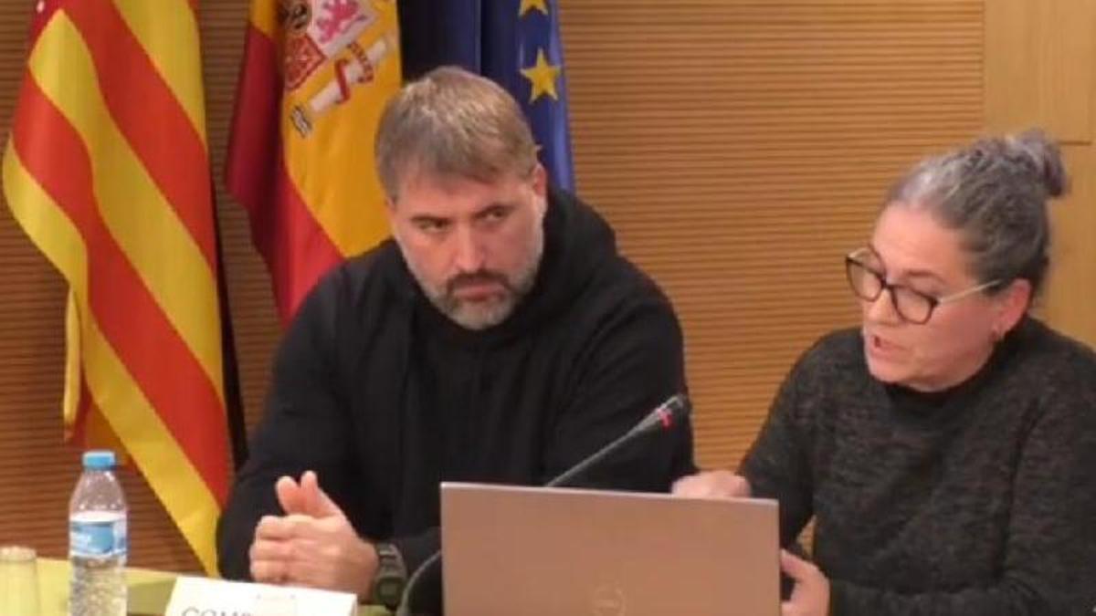 Los concejales de Compromís, José Francisco Vicedo e Isabel Borrás.