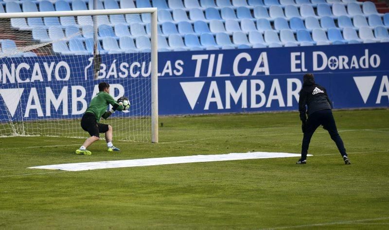 El Real Zaragoza se prepara para el 'derbi' de mañana