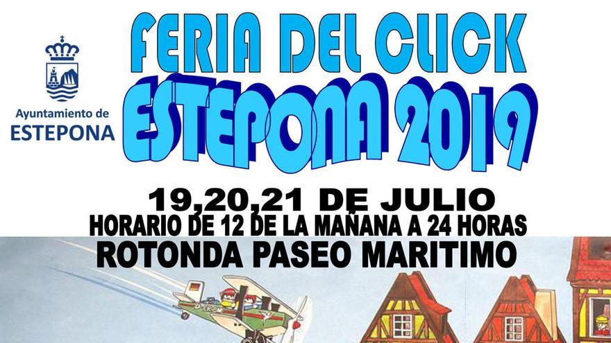 Una imagen del cartel de la II edición de Expoclick de Estepona.