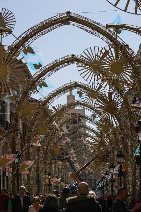 Nuevo alumbrado de Navidad en la calle Larios.