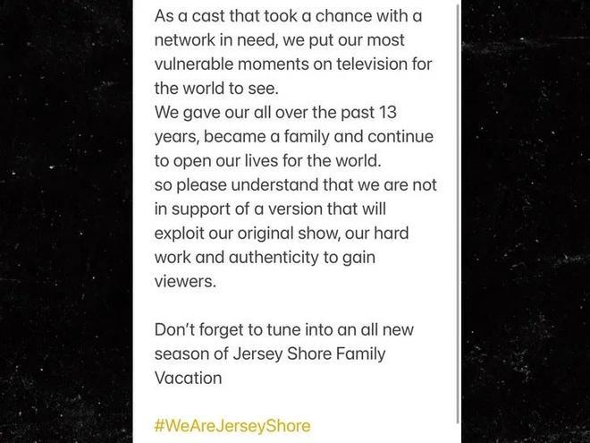 Comunicado de los protagonistas de Jersey Shore sobre cancelar el nuevo programa