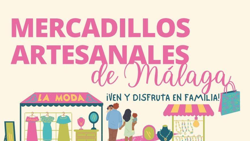 Los tres mercadillos artesanales de Málaga tendrán actividades especiales para las familias