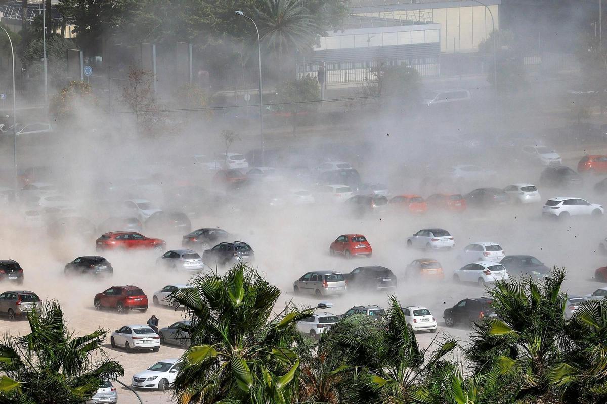 Aemet activa el aviso naranja por vientos huracanados de hasta 120 km/h en la Comunitat Valenciana.