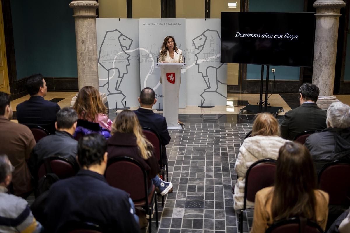 La exposición 'Doscientos años con Goya' se ha presentado este lunes en el Palacio de Montemuzo.