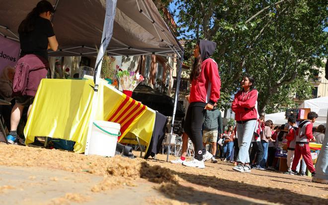 Polen en las calles de Barcelona durante la diada de Sant Jordi.