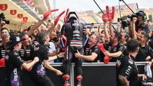 (Foto de ARCHIVO) MARTIN Jorge (spa), Aprilia Racing, Aprilia RS-GP26, portrait celebrates his second place during the 2026 MotoGP Red Bull Grand Prix of The United States on Circuit Of The Americas from March 27 to 29, 2026 in Austin, United States - Photo Studio Milagro / DPPI AFP7 29/03/2025 ONLY FOR USE IN SPAIN