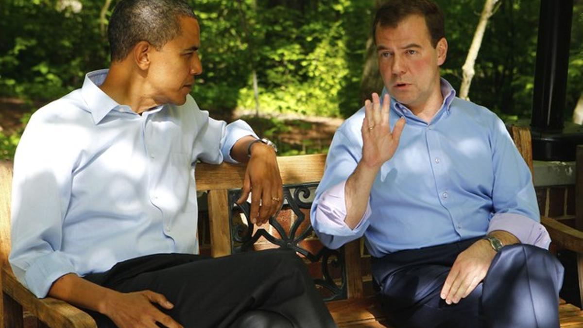 Obama y Medvedev, el pasado 20 de mayo en Camp David, durante la cumbre del G-8.
