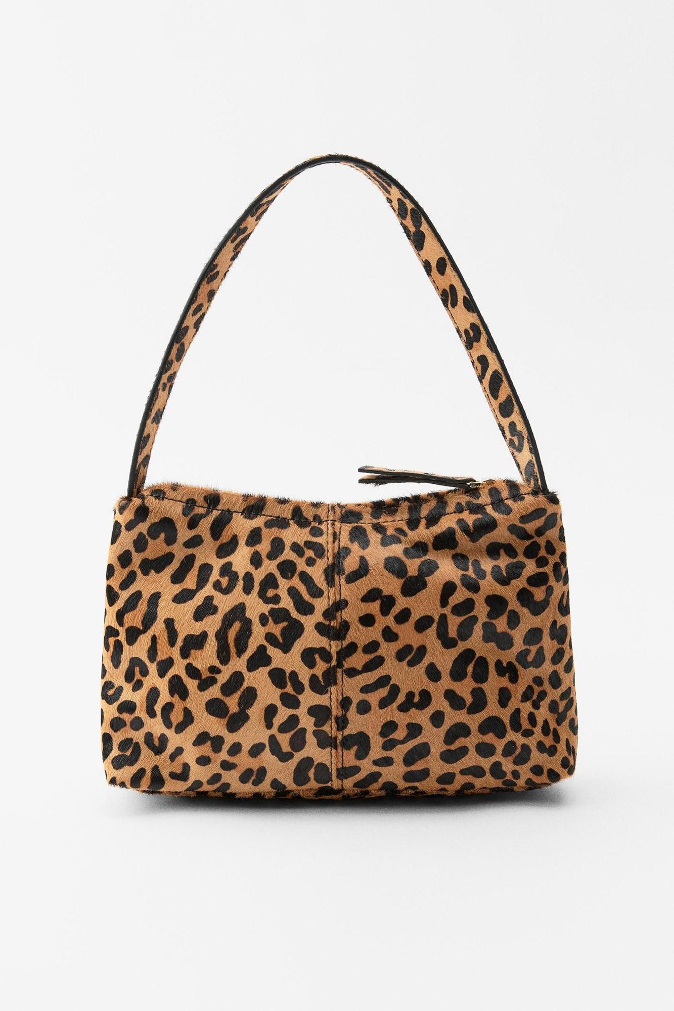 Bolso Saco Zara Animal Print Leather Mujer Leopardo Dress Bolso