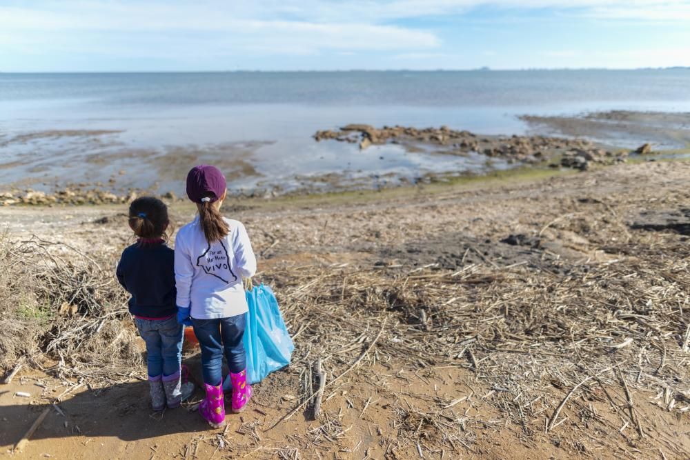 Recogida de plásticos en el Mar Menor