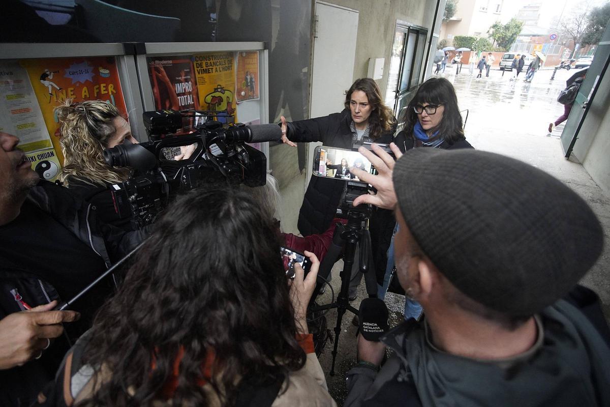Les imatges de Jéssica Albiach a l'institut Salvador Sunyer de Salt