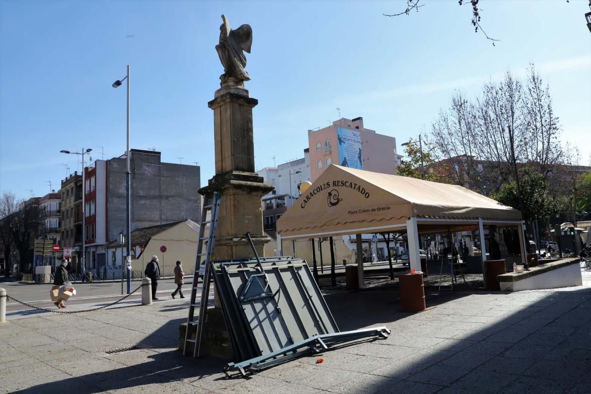 Arranca el montaje de puestos de caracoles