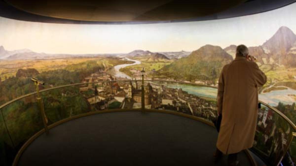 El Panorama Museum exhibe, entre otras obras, la célebre &quot;Panorámica de Salzburgo&quot; del pintor austriaco Johann  Michael Sattler.