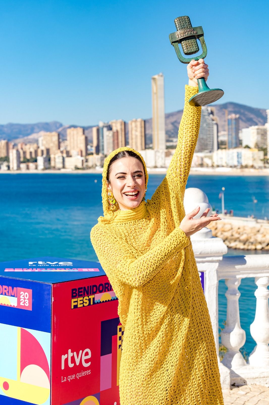 Blanca Paloma en la rueda de prensa como ganadora del Benidorm Fest 2023