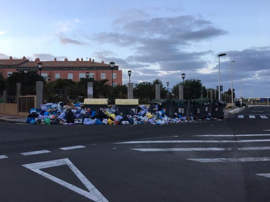 Huelga del servicio de recogida de basuras en Telde