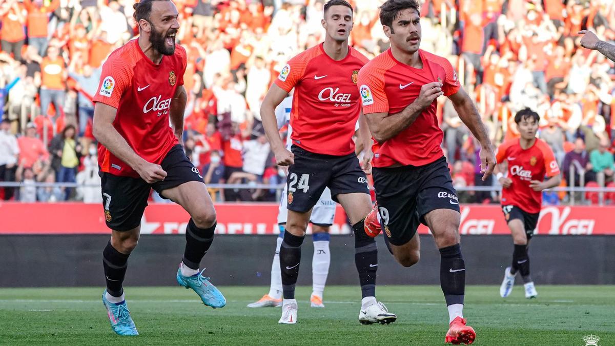 Abdón Prats, durante el último partido que disputó el Mallorca frente al Alavés.