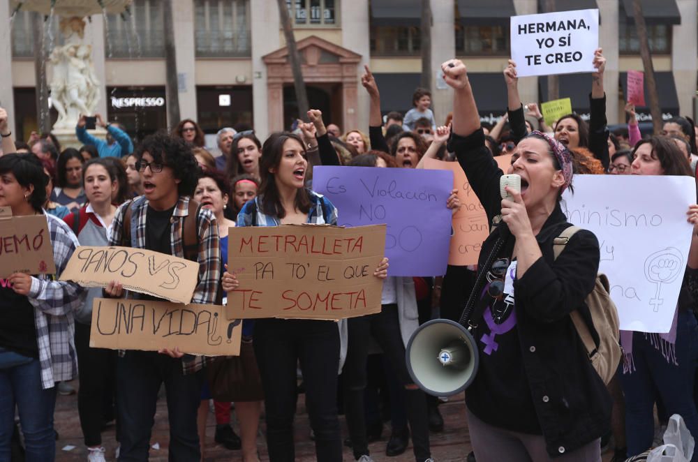 Manifestación en Málaga contra la sentencia de la Manada