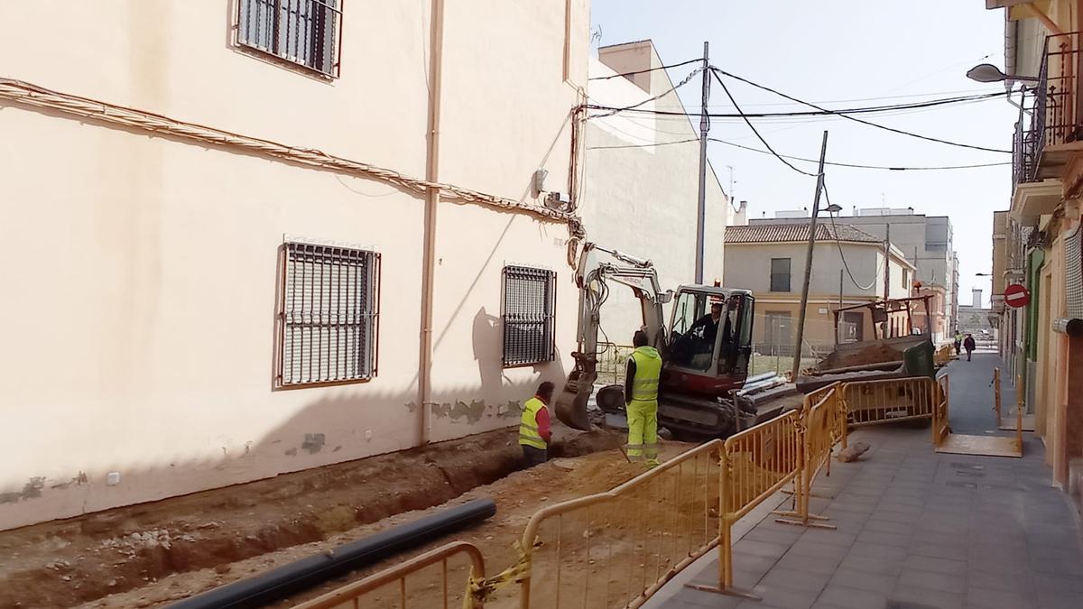 Obres al carrer Sant Roc