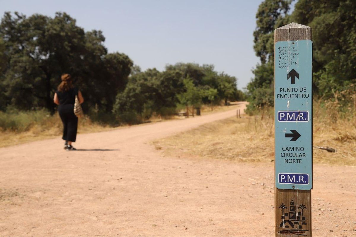 Señalización el nuevo camino del parque de El Patriarca.