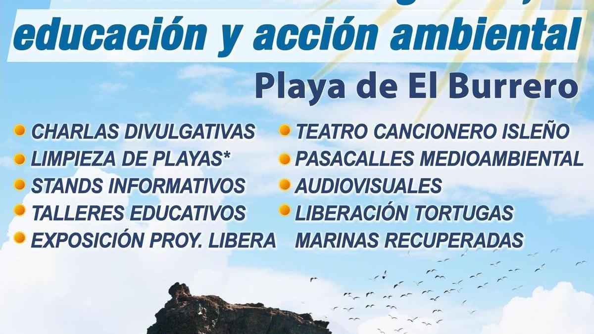 Cartel de las Jornadas Ambientales en el Burrero.