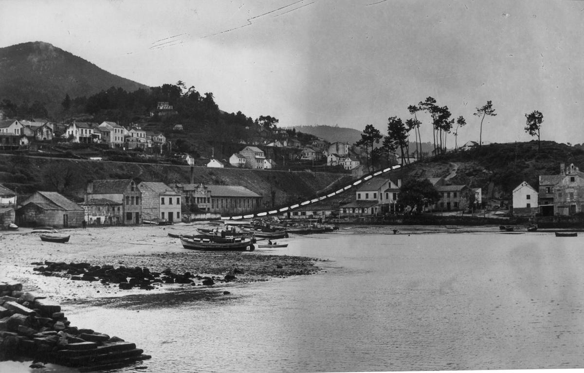 Praia de Arealonga en Chapela en 1964.