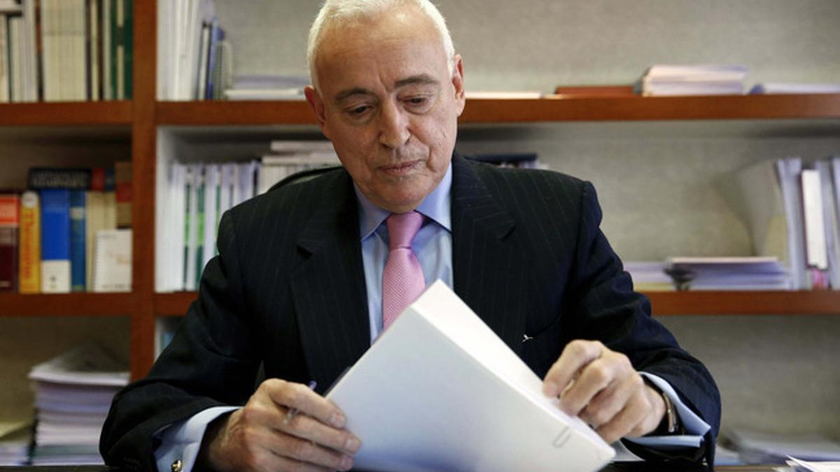 El presidente de la Asociación Española de Banca (AEB), Miguel Martín, la semana pasada en Madrid.