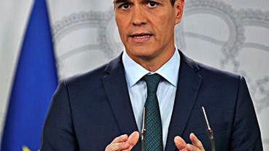 El president del Govern espanyol, Pedro Sánchez, ahir a Madrid