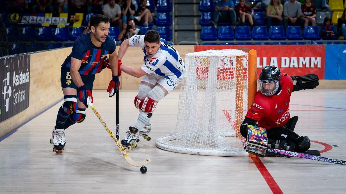 Pau Bargalló, en una acción del primer partido