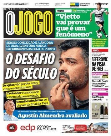 Portada O JOGO viernes 17 de mayo de 2019