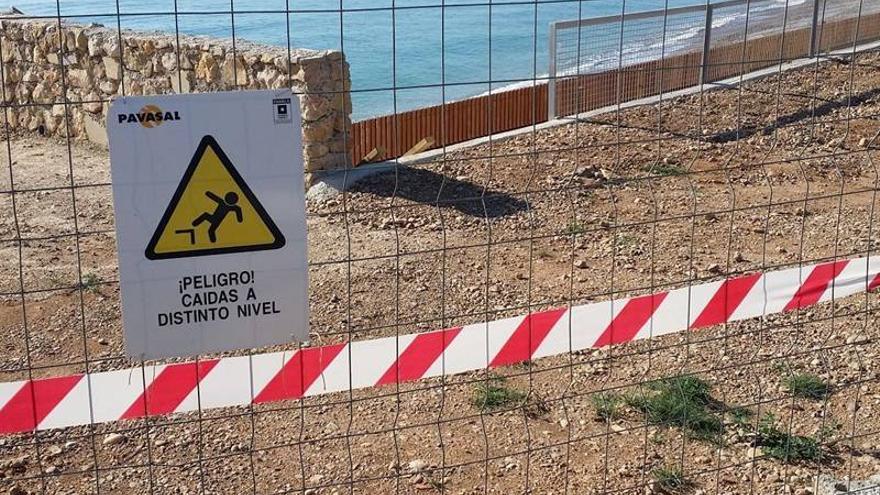 La obra de emergencia de la costa  de Benicarló se paraliza ‘sine die’