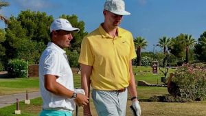 Rafa Nadal y Pau Gasol, juntos disfrutando del golf