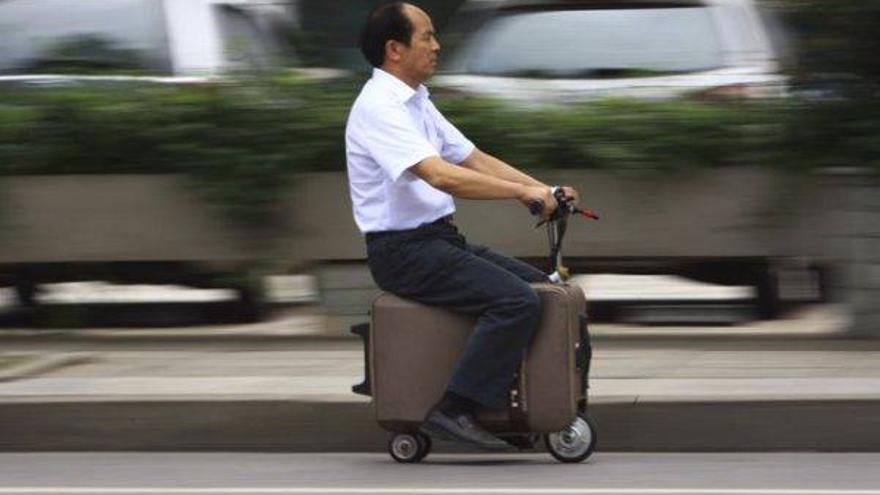 Un agricultor chino inventa la motomaleta