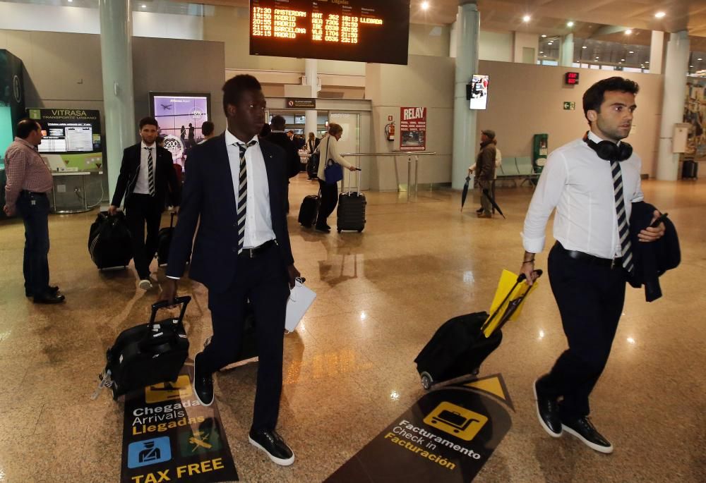 El Celta llega a Vigo tras su derrota en Amsterdam