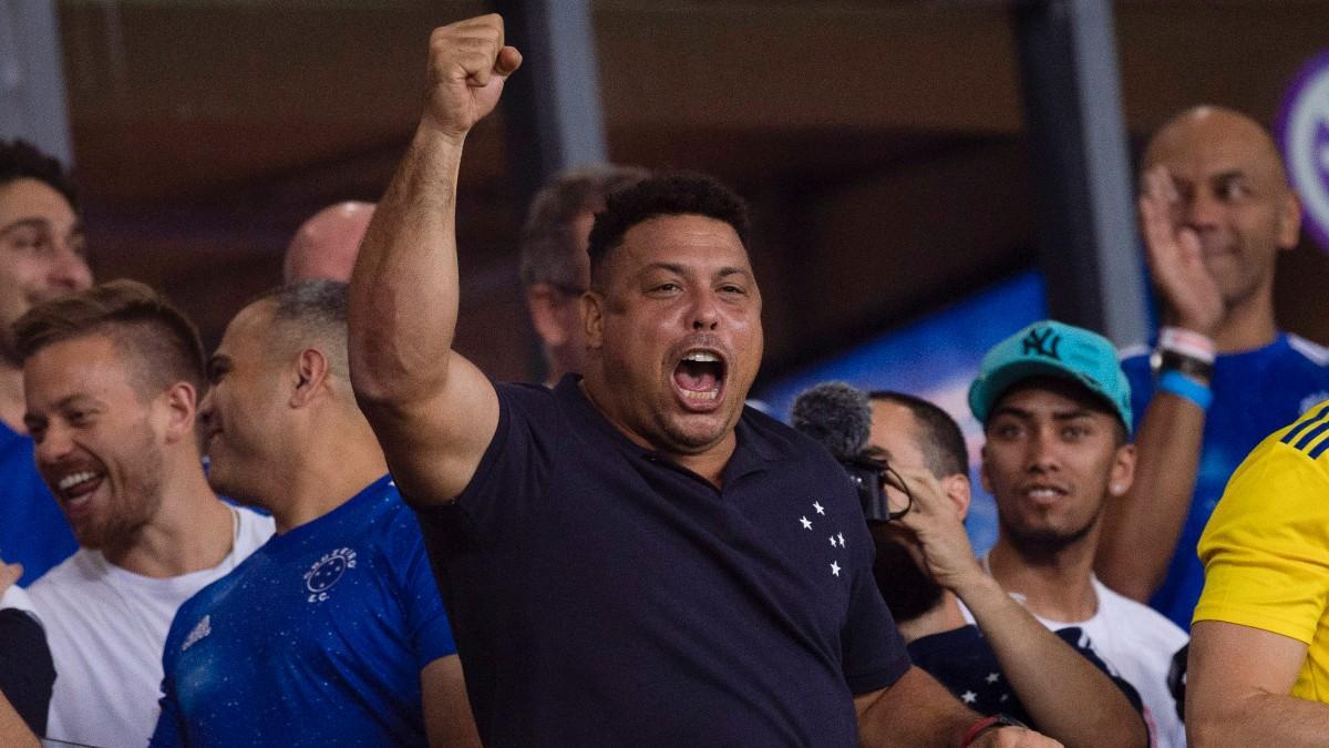 Ronaldo, presidente del Cruzeiro, durante el partido frente al Vasco de Gama