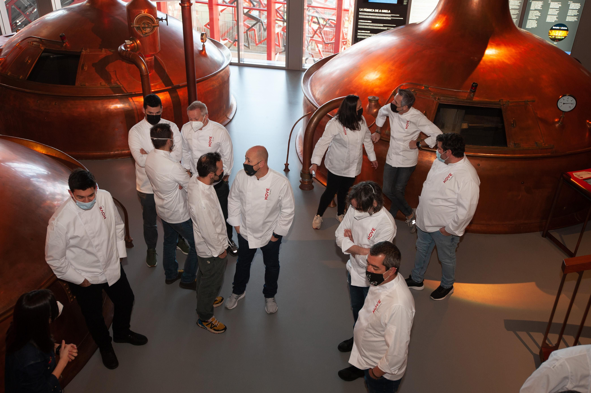 Encuentro con cocineros del grupo Nove en el Museo Estrella Galicia