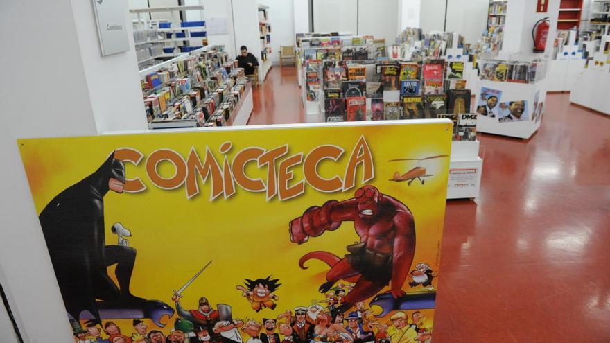 Imagen de la ´Comicteca´, espacio de la Biblioteca Regional para el cómic, la novela gráfica y la ilustración.