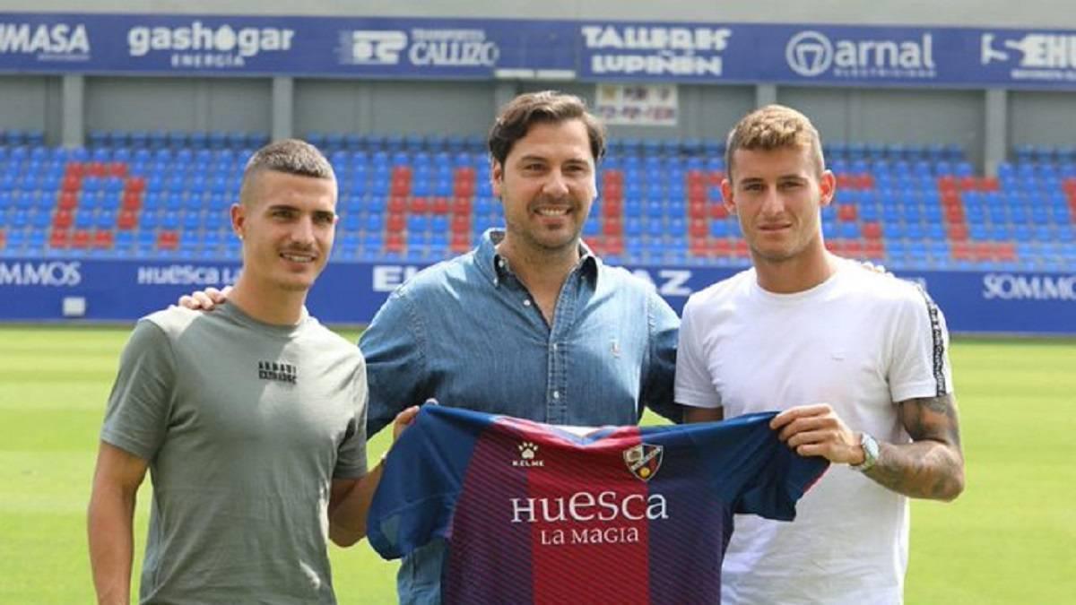 Dani Raba y Jaime Seoane prometen «desborde y trabajo» para el Huesca