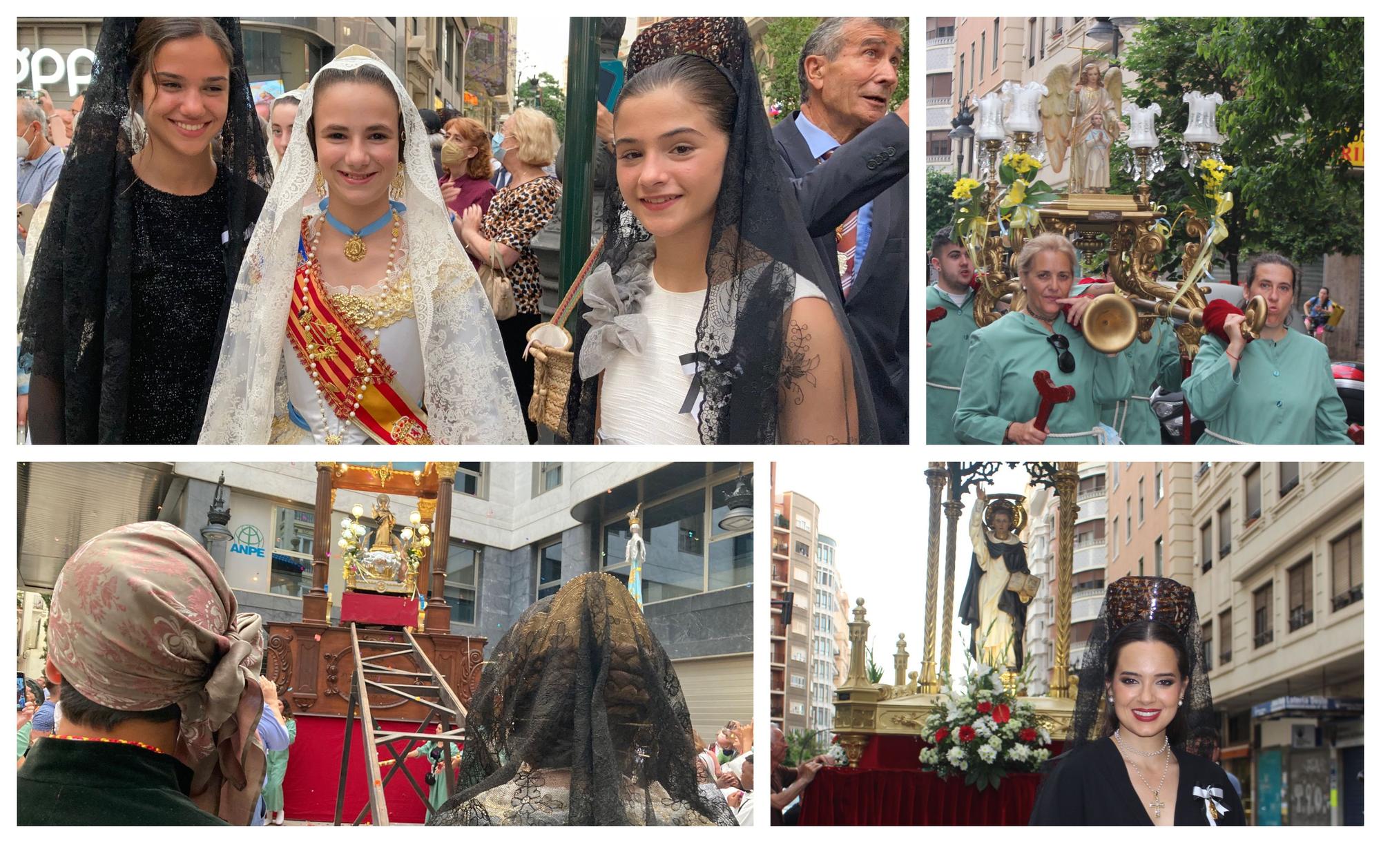 La calle San Vicente acoge la procesión "dels Xiquets" con tres generaciones falleras