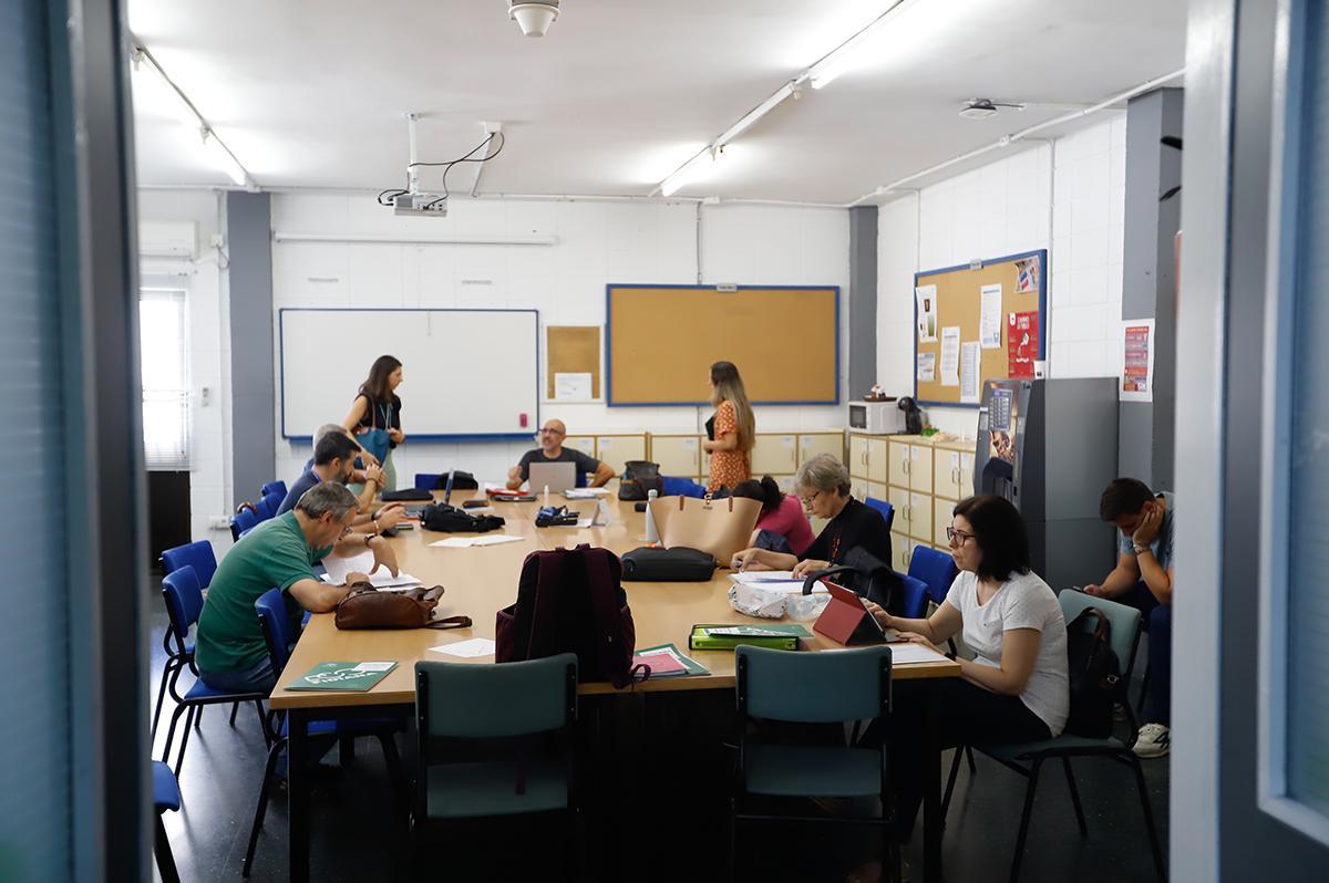 Sala del profesorado de un instituto de Córdoba en una imagen de archivo.