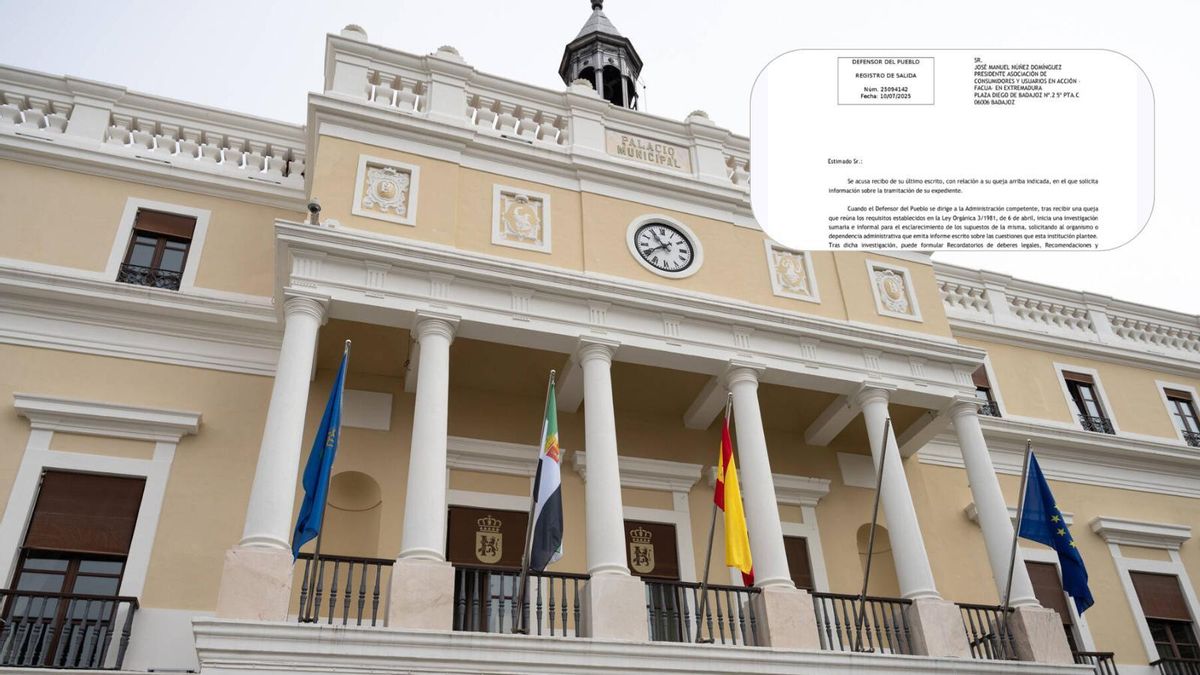 El Defensor del Pueblo define al Ayuntamiento de Badajoz como entidad entorpecedora.