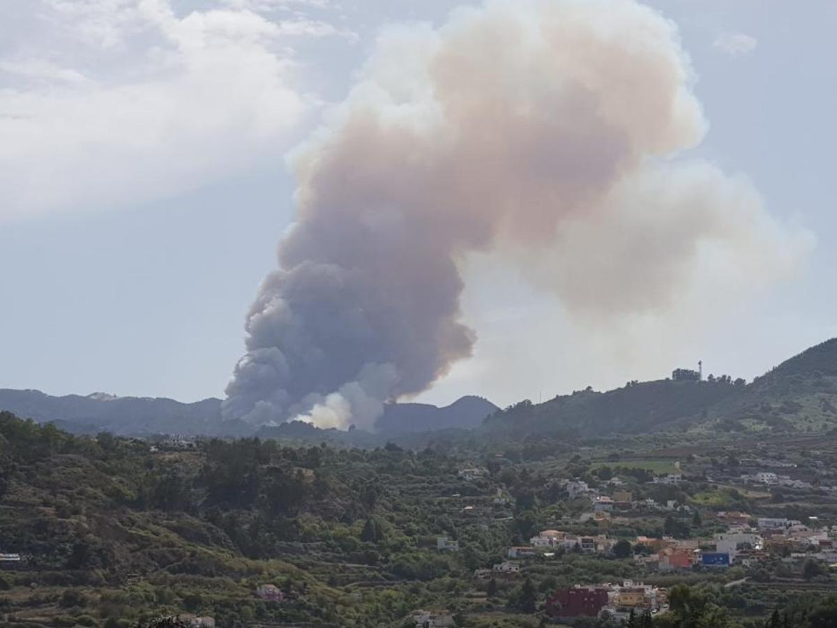 Perspectivas del incendio de Valleseco 17-08-19 Perspectivas del incendio de Valleseco 17-08-19