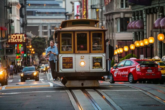 Tranvia cremallera en San Francisco