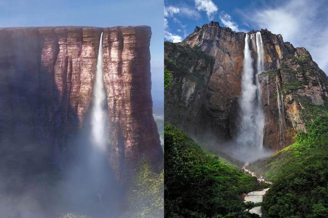 La cascada de UP es un calco del Salt Ángel, en Venezuela.