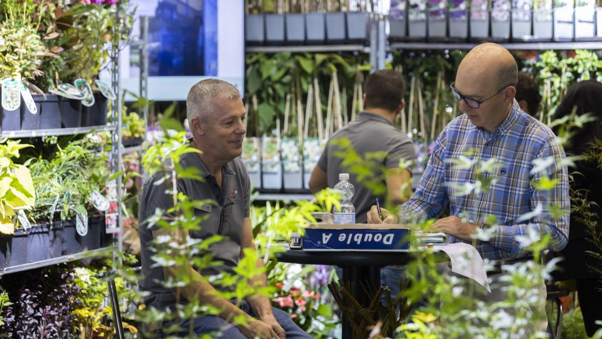 Expositores de plantas en Iberflora.