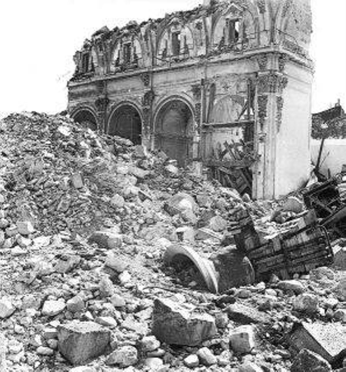 Imagen de Nules, que quedó arrasada por la guerra.