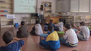 Un aula de la Escola Magraners de Lleida, en el curso 2017-2018. 