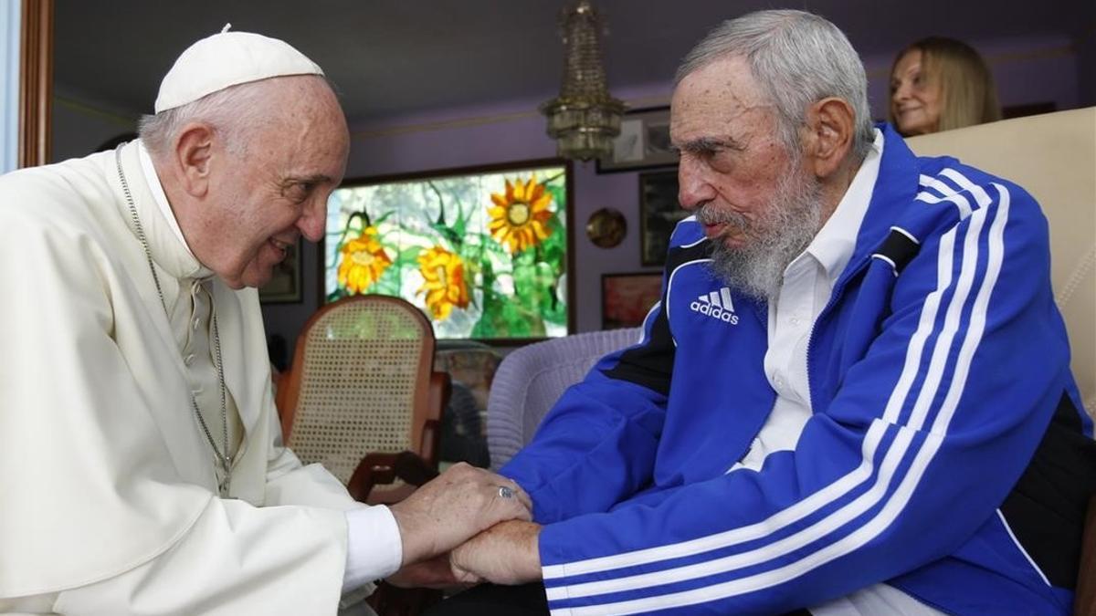 El Papa Francisco con Fidel Castro en La Habana, en septiembre del 2015.